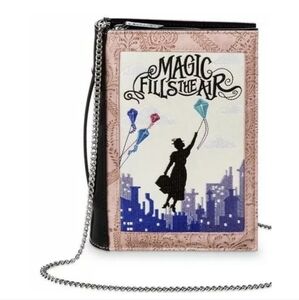 NWOT DISNEY MAGIC FILLS THE AIR BOOK CLUTCH MARY POPPINS RETURNS CROSSBODY BAG
